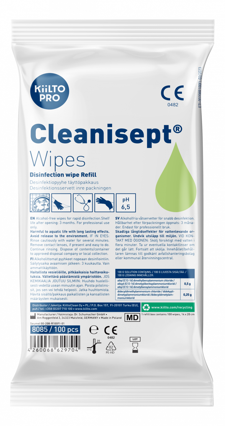 Cleanisept wipes_täyttöpakkaus