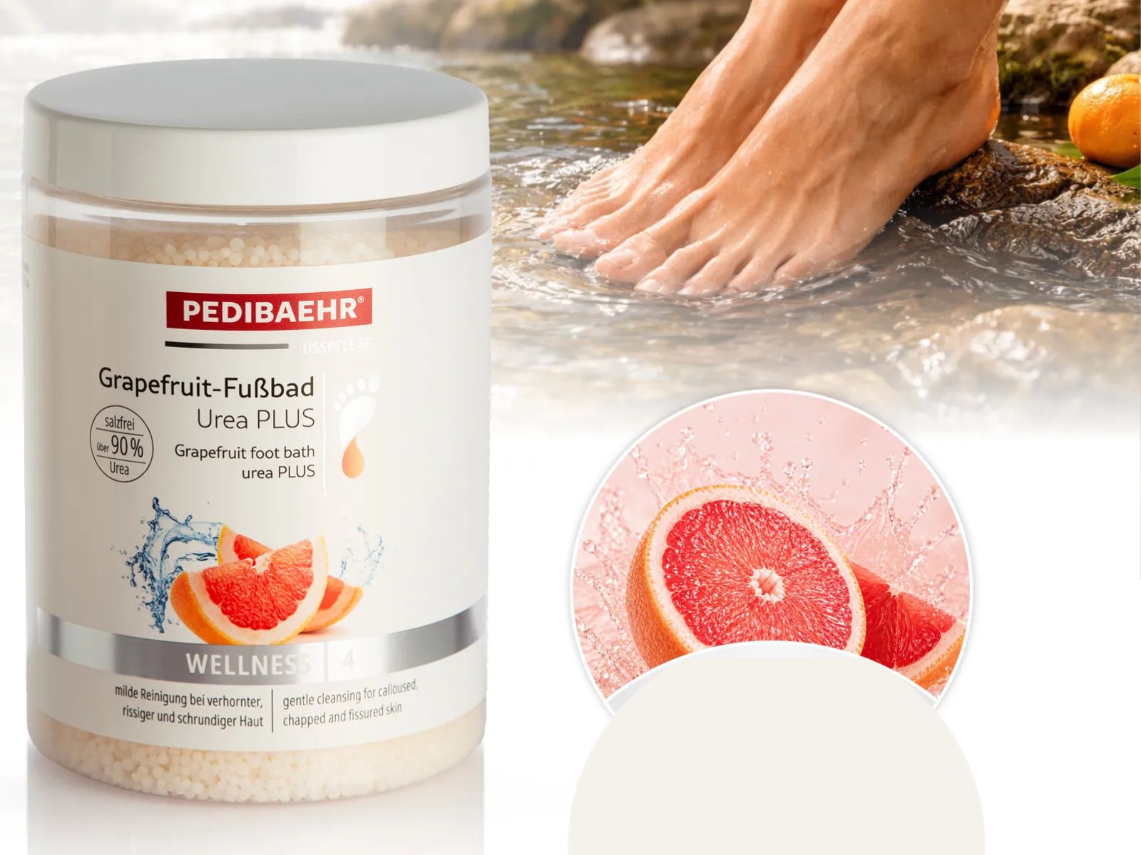 Pedibaehr Jalkakylpy greippi urea PLUS 500 g